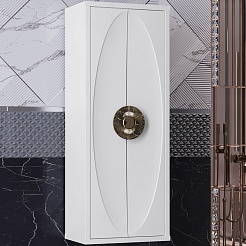 Opadiris Шкаф пенал Ибица 45 подвесной белый/золото – фотография-1